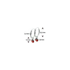 oorringhangers lieveheersbeestje emaille zilver wit
