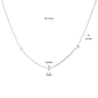 Halskette Sterne 41 + 4 cm Silber rhodiniert