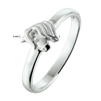 ring eenhoorn zilver gerhodineerd