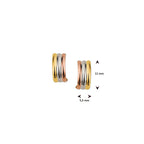 stekeroorringen tricolor 14K tricolor goud