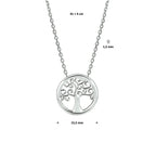 Lebensbaum Halskette 41 + 4 cm Silber rhodiniert