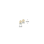 oorhanger zirkonia 14K geelgoud