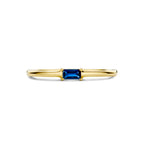 Ring mit Geburtsstein Saphir 14. September Gelbgold