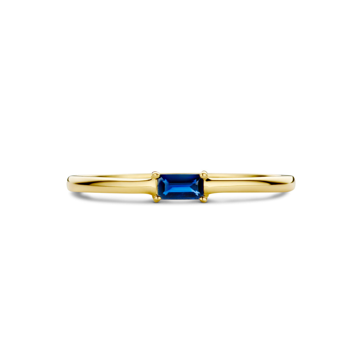 Ring mit Geburtsstein Saphir 14. September Gelbgold