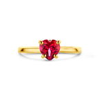 Ring Herz rosa Topas 14K Gelbgold