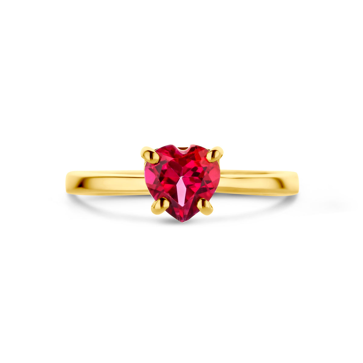 Ring Herz rosa Topas 14K Gelbgold