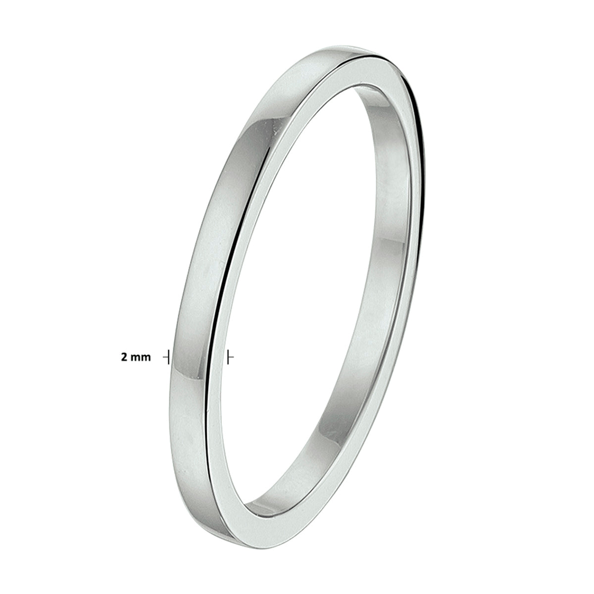 aanschuifring 14K witgoud