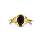 ring onyx 14K geelgoud