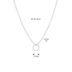 Halskette rund 40 - 42 - 44 cm Silber rhodiniert