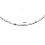 Halskette Poly/matt 4,3 mm 45 cm Silber rhodiniert