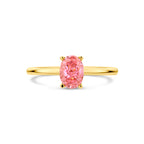 Ring Padparadscha-Zirkonia 14K Gelbgold