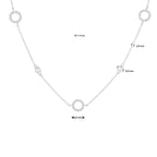 Halskette Zirkonia 41 + 4 cm Silber rhodiniert