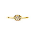 ring diamant 0.07ct h si 14K geelgoud
