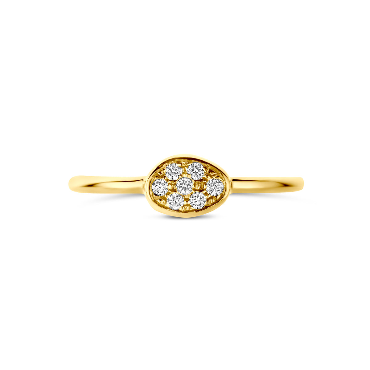 ring diamant 0.07ct h si 14K geelgoud
