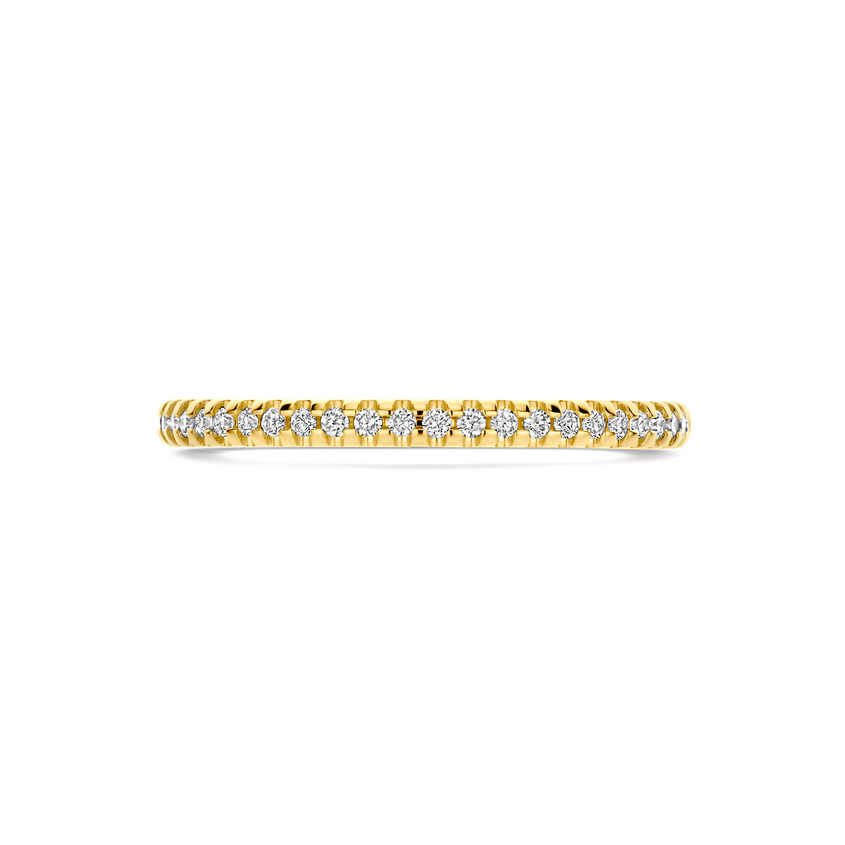 ring lab grown diamant 0.15ct h si 14K geelgoud