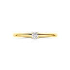 ring lab grown diamant 0.10ct g vs 14K geelgoud