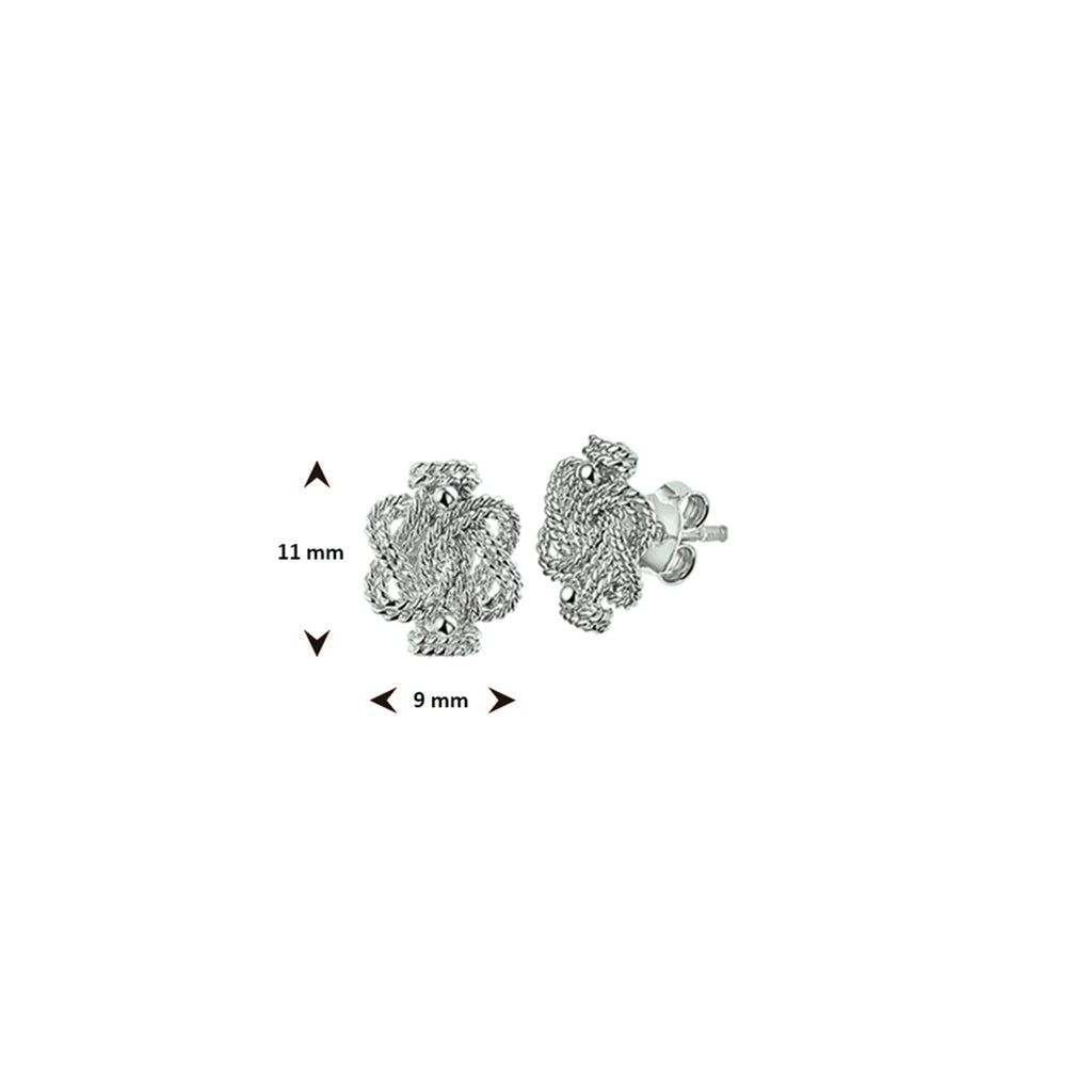 Ohrstecker Surinamesischer Teppichklopfer Silber rhodiniert