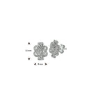 Ohrstecker Surinamesischer Teppichklopfer Silber rhodiniert