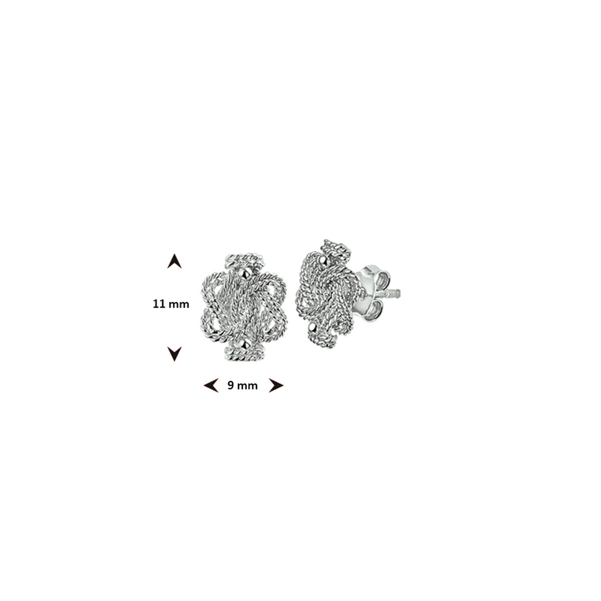 Ohrstecker Surinamesischer Teppichklopfer Silber rhodiniert