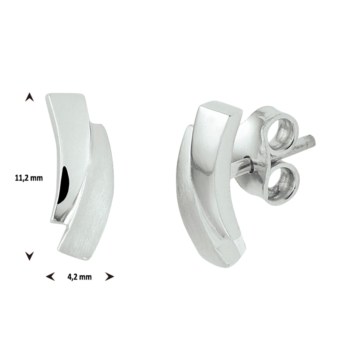 Ohrstecker Silber rhodiniert