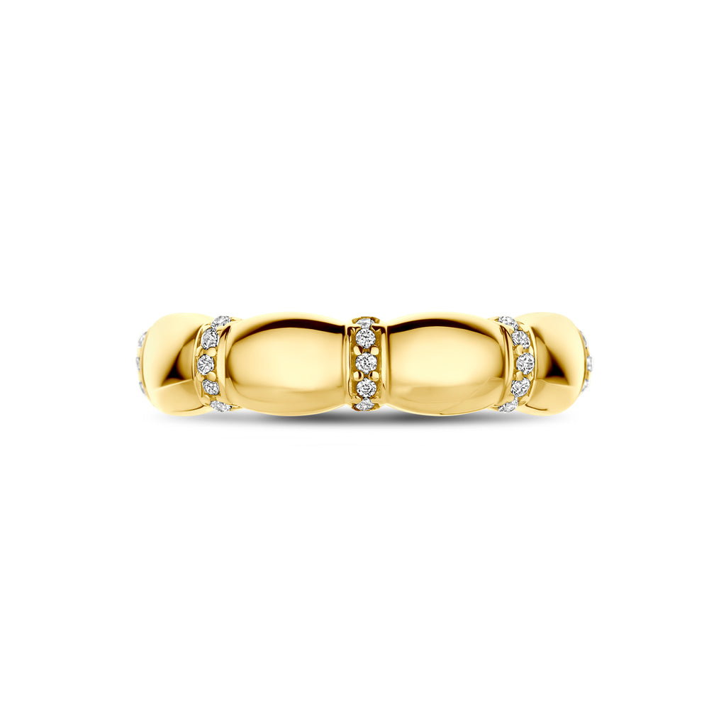 ring zirkonia 14K geelgoud