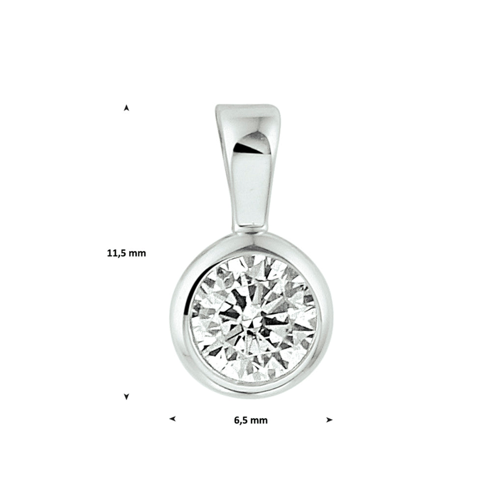 hanger zirkonia zilver gerhodineerd