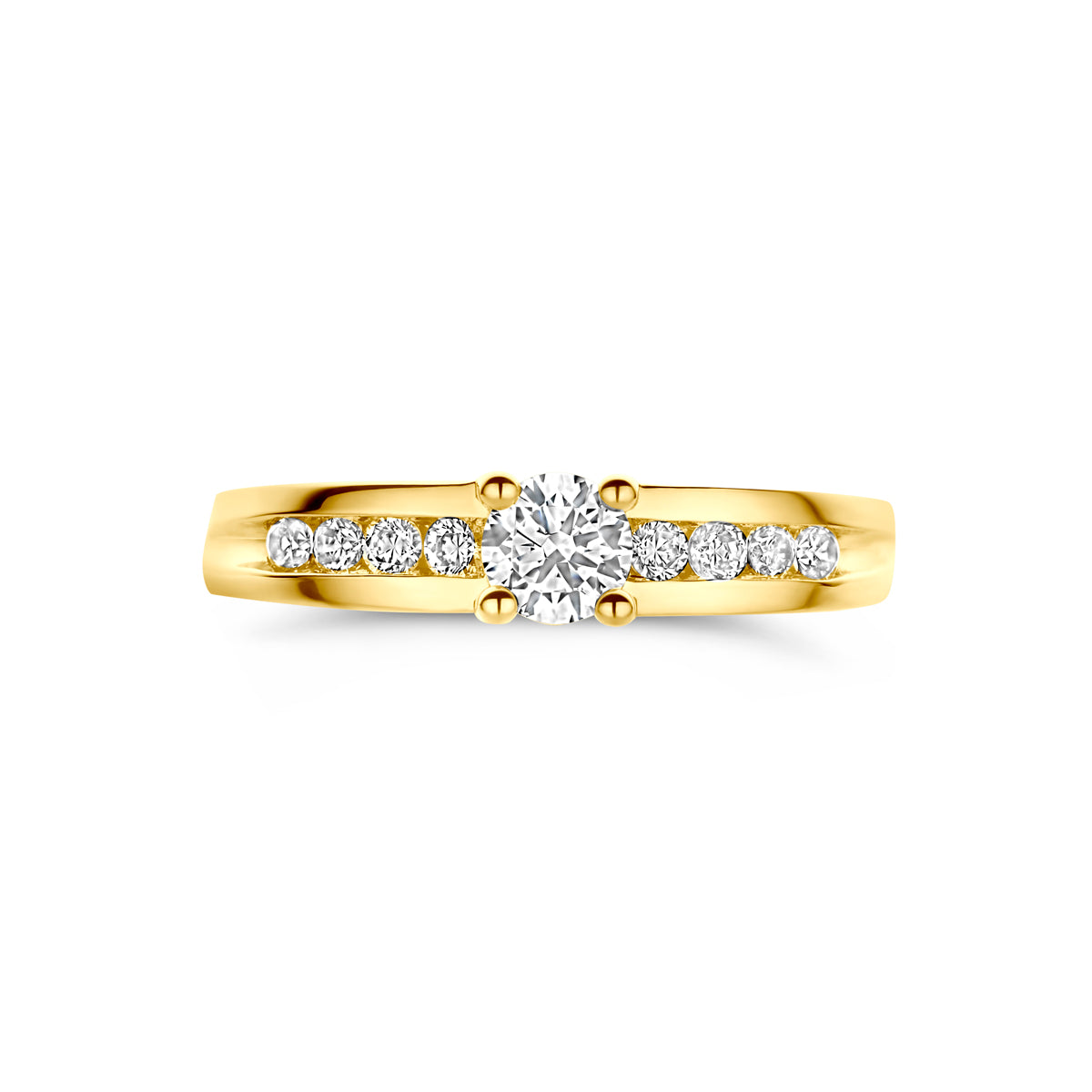 ring zirkonia 14K geelgoud