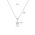 Halskette Blume 1,1 mm 36 + 4 cm Silber rhodiniert