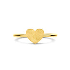 ring hartje poli/mat 14K geelgoud
