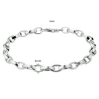 Armband Anker 5,2 mm 19 cm Silber rhodiniert