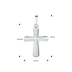 Anhänger Kreuz Silber rhodiniert