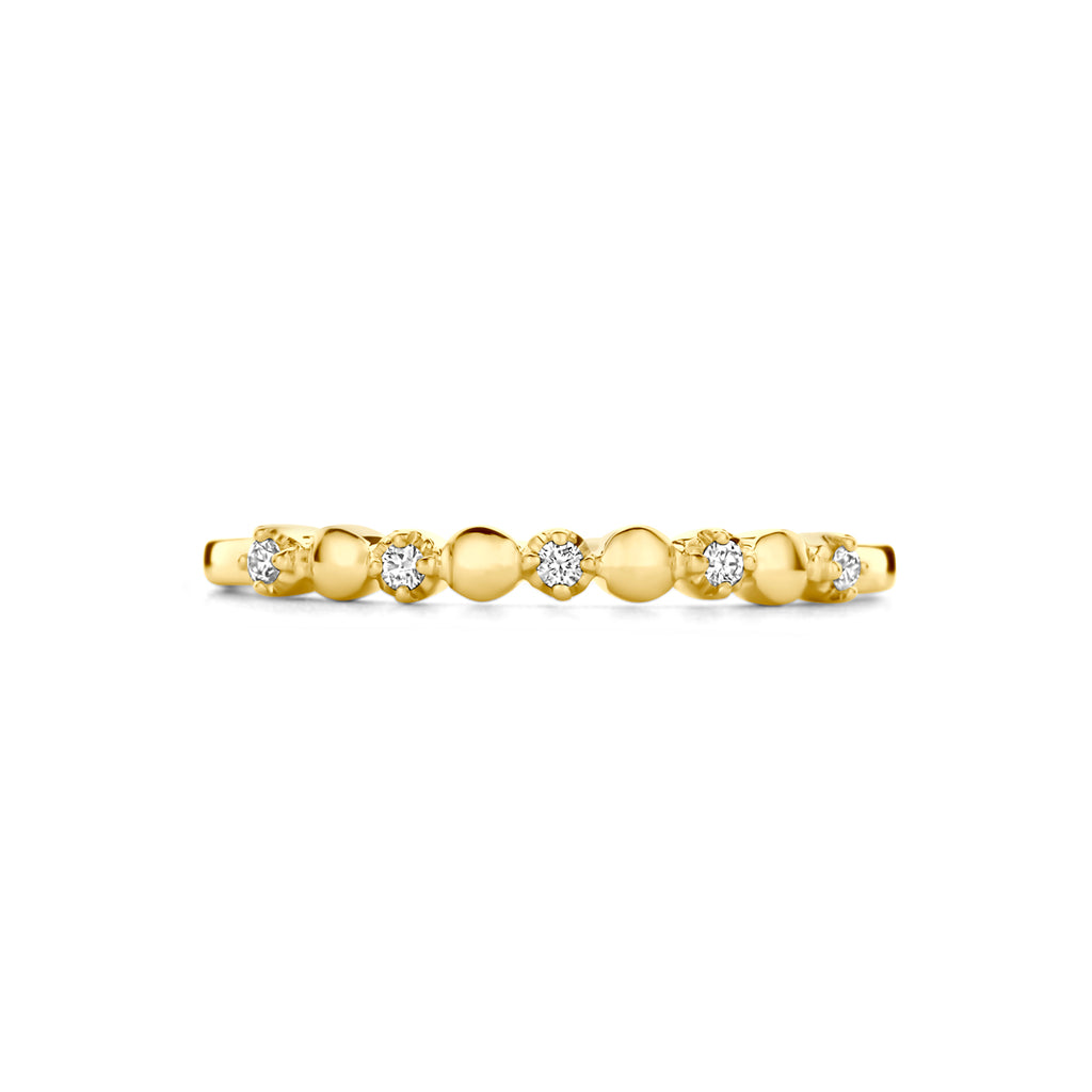 ring diamant 0.05ct h si 14K geelgoud