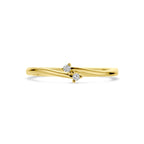 ring diamant 0.03ct h si 14K geelgoud