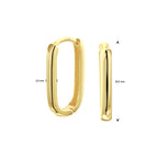 Klapp-Creolen Paperclip 1 Mikron 16,5 mm Silber vergoldet (gelb)