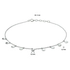 Fußkettchen Kreise 24 + 2 cm Silber rhodiniert