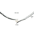 Halskette Distanzperle 42 + 3 cm Silber rhodiniert