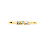 ring diamant 0.12ct h si 18K geelgoud