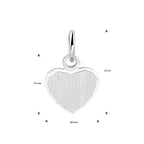 graveerhanger hart gediamanteerd zilver gerhodineerd