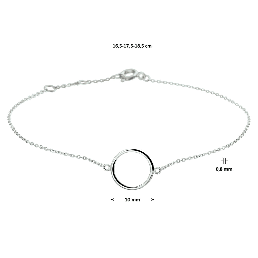Armband rund 16,5 - 17,5 - 18,5 cm 14K Weißgold