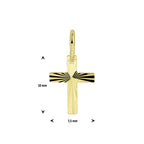 Anhänger Kreuz massiv 14K Gelbgold
