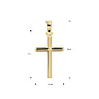 hanger kruis 14K geelgoud
