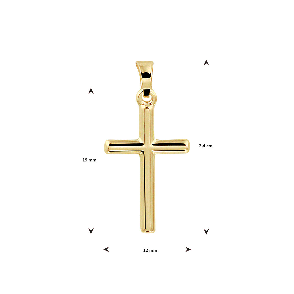 hanger kruis 14K geelgoud