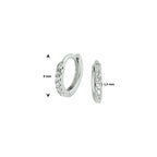 klapoorringen zirkonia zilver gerhodineerd