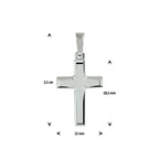 Anhänger Kreuz Silber rhodiniert
