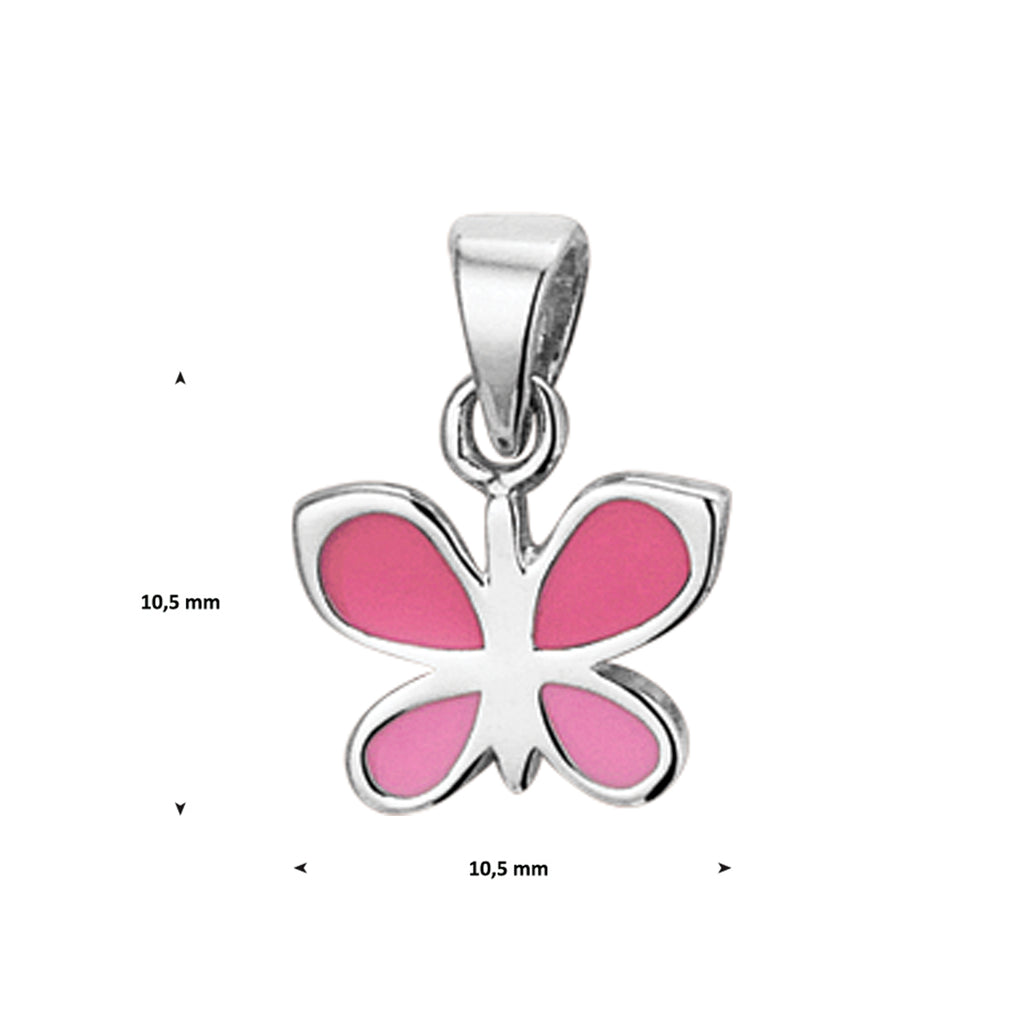 hanger vlinder zilver gerhodineerd