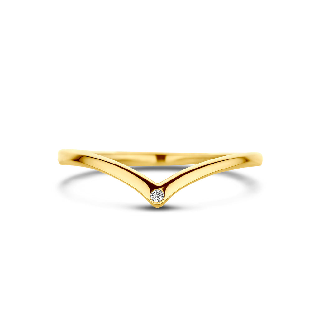 Ring Zirkonia 14K Gelbgold