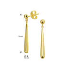 oorhanger druppel 14K geelgoud - druppel/komma/pegel