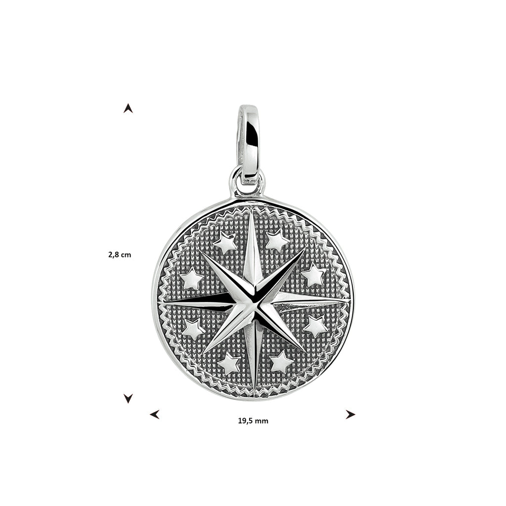hanger oxi ster zilver geoxideerd