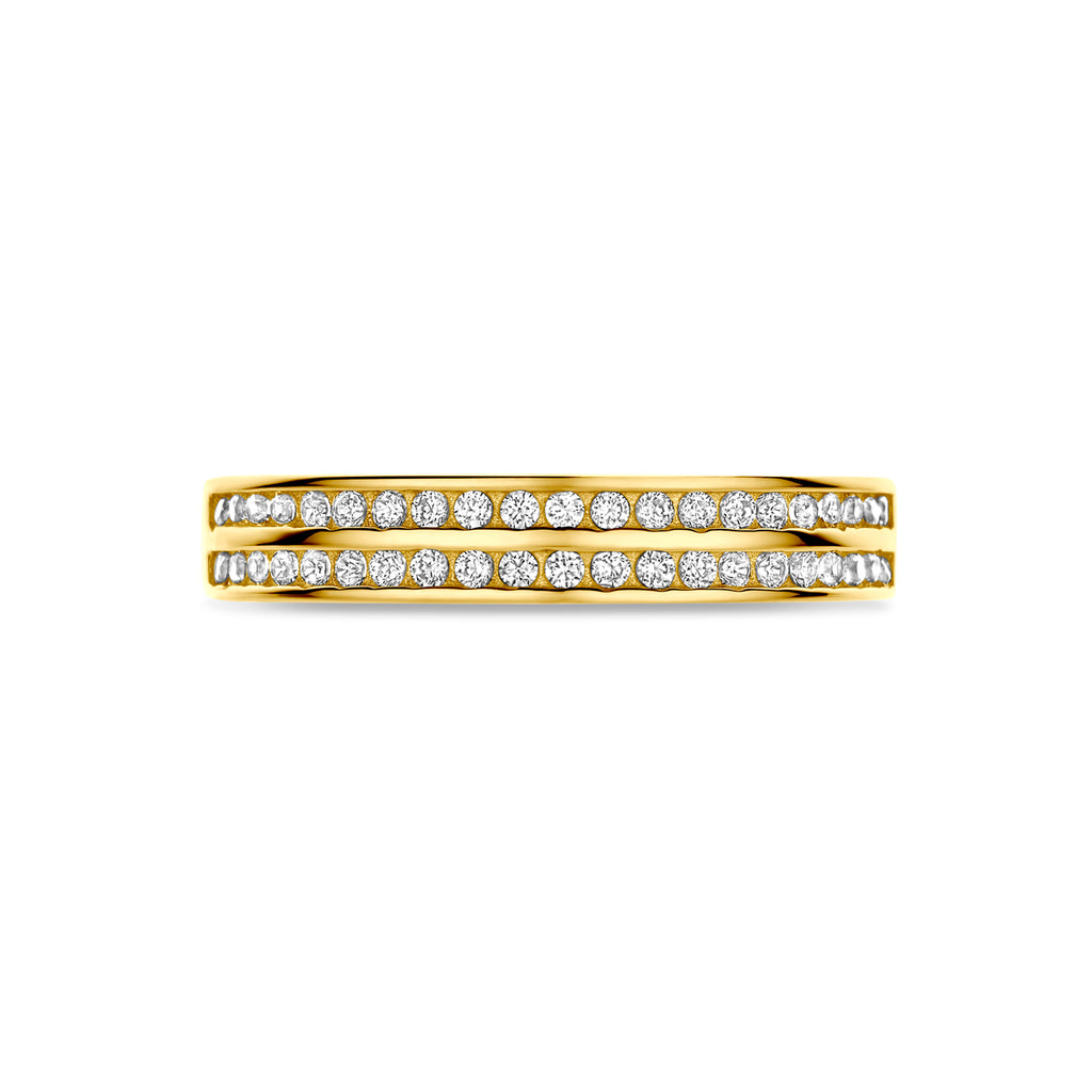 ring zirkonia 14K geelgoud