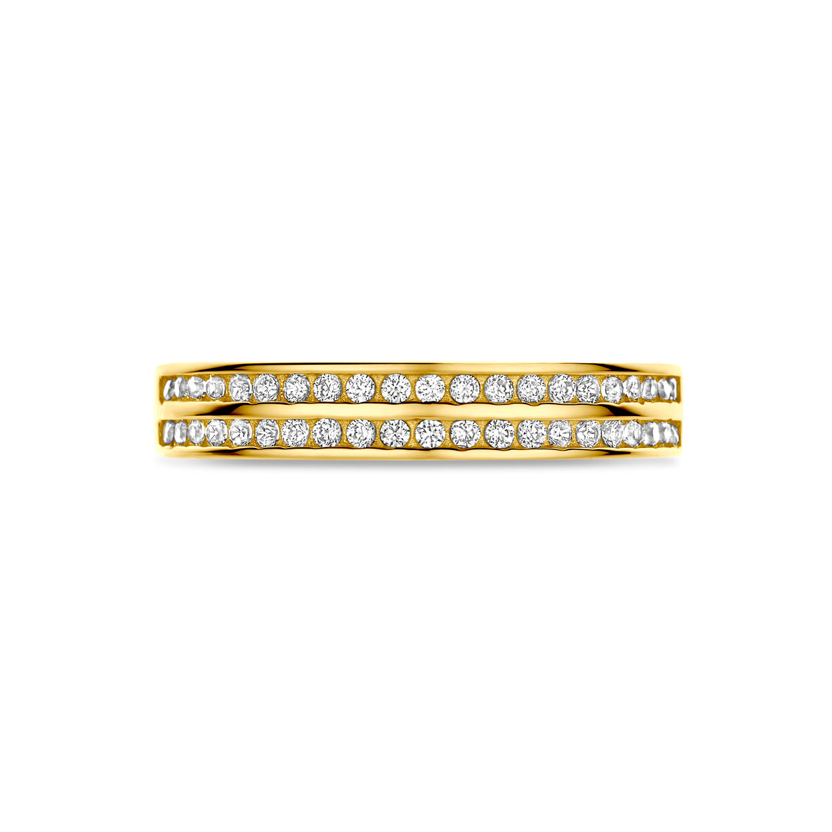 ring zirkonia 14K geelgoud